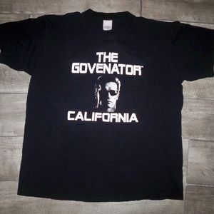 Vintage The Governator Tee Arnold Schwarzenegger Terminator Hip Hop Tshirt Large